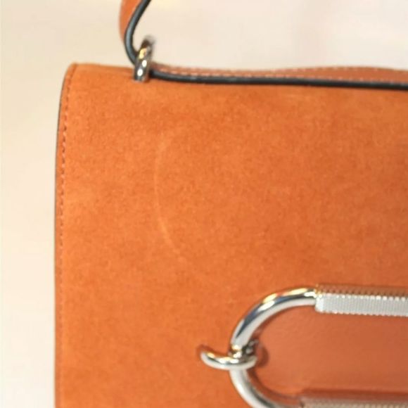 FOR LIZ NEW VINCE CAMUTO WES CROSSBODY ORANGE BROWN 🍊/SILVER - Picture 4 of 12